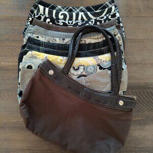 Thirty One Brown Skirt Bag with 10 Different Attachable Skirts